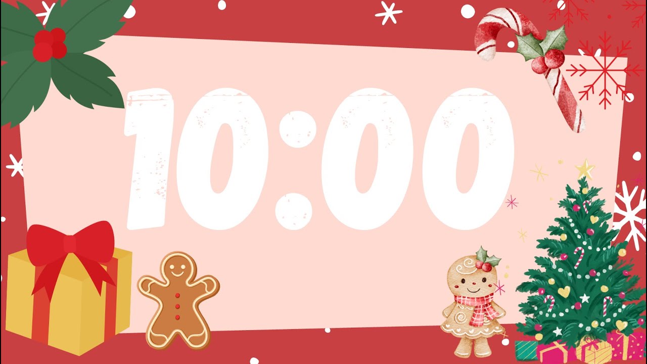 10 minute silent Christmas timer