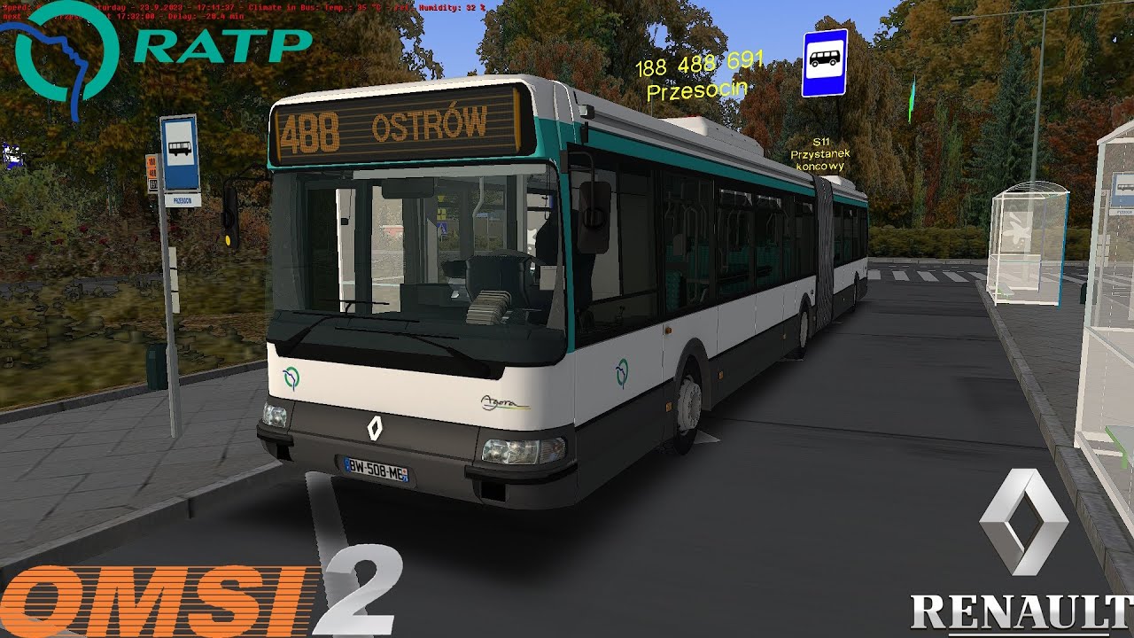 Omsi 2 - Fikcyjny Szczecin - Line 488 - Renault Agora L E2