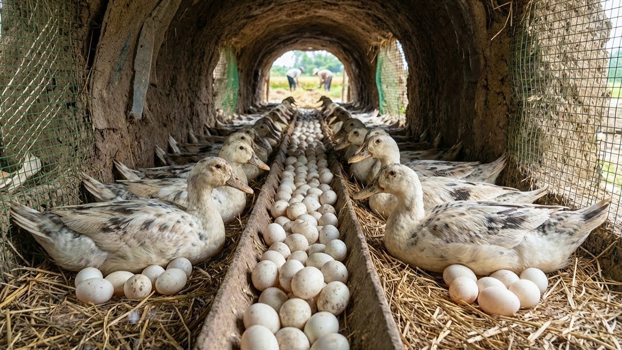 How to raise ducks for eggs and meat - Duck farming - Farm life routine