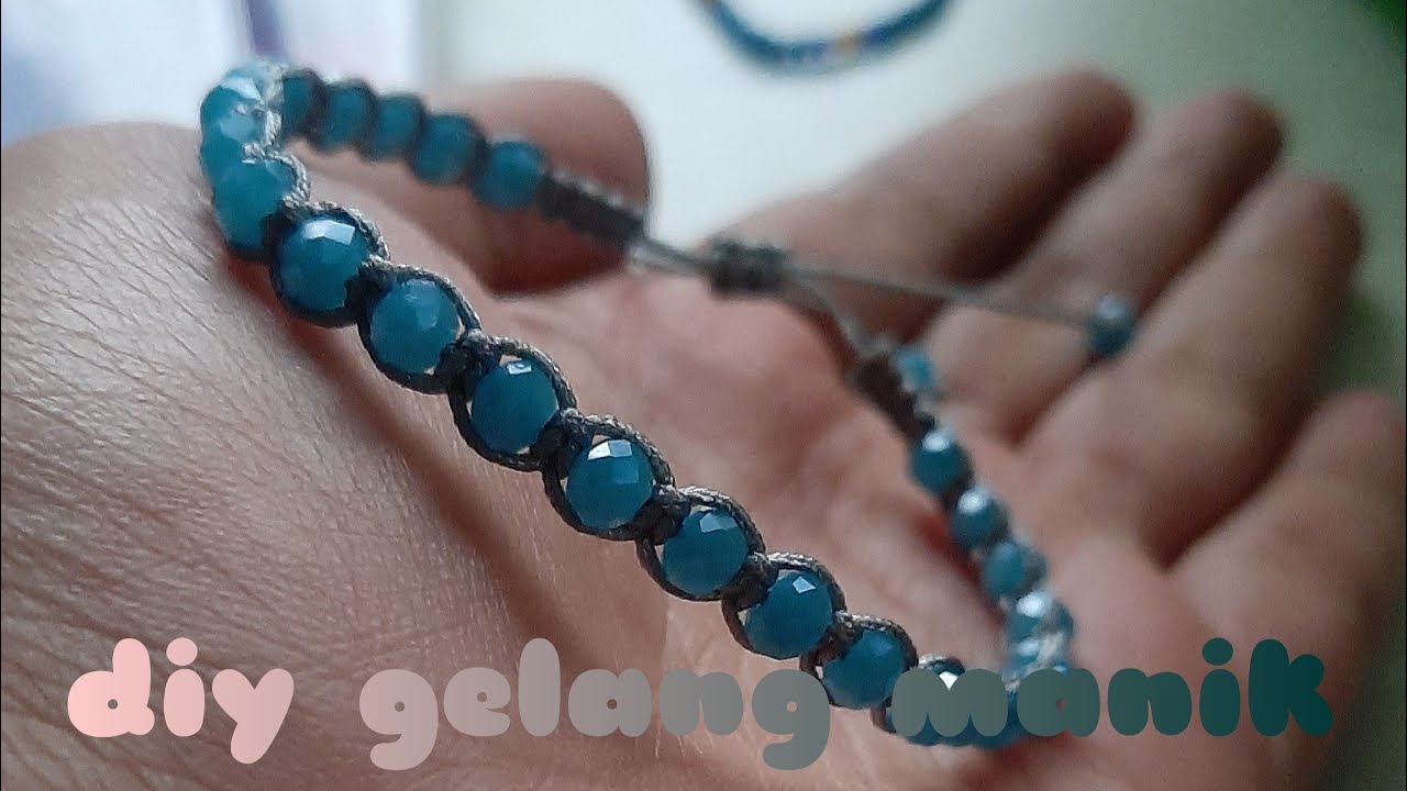 DIY | inspirasi gelang manik | tutorial gelang manik kristal ceko | gelang motte | gelang tali