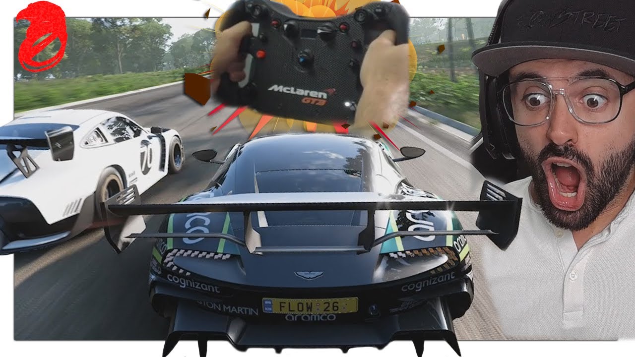 GOLIATH con el ASTON MARTIN VULCAN y VOLANTE de COMPETI!! Lograremos bajar de 10? FH5 con Flowstreet