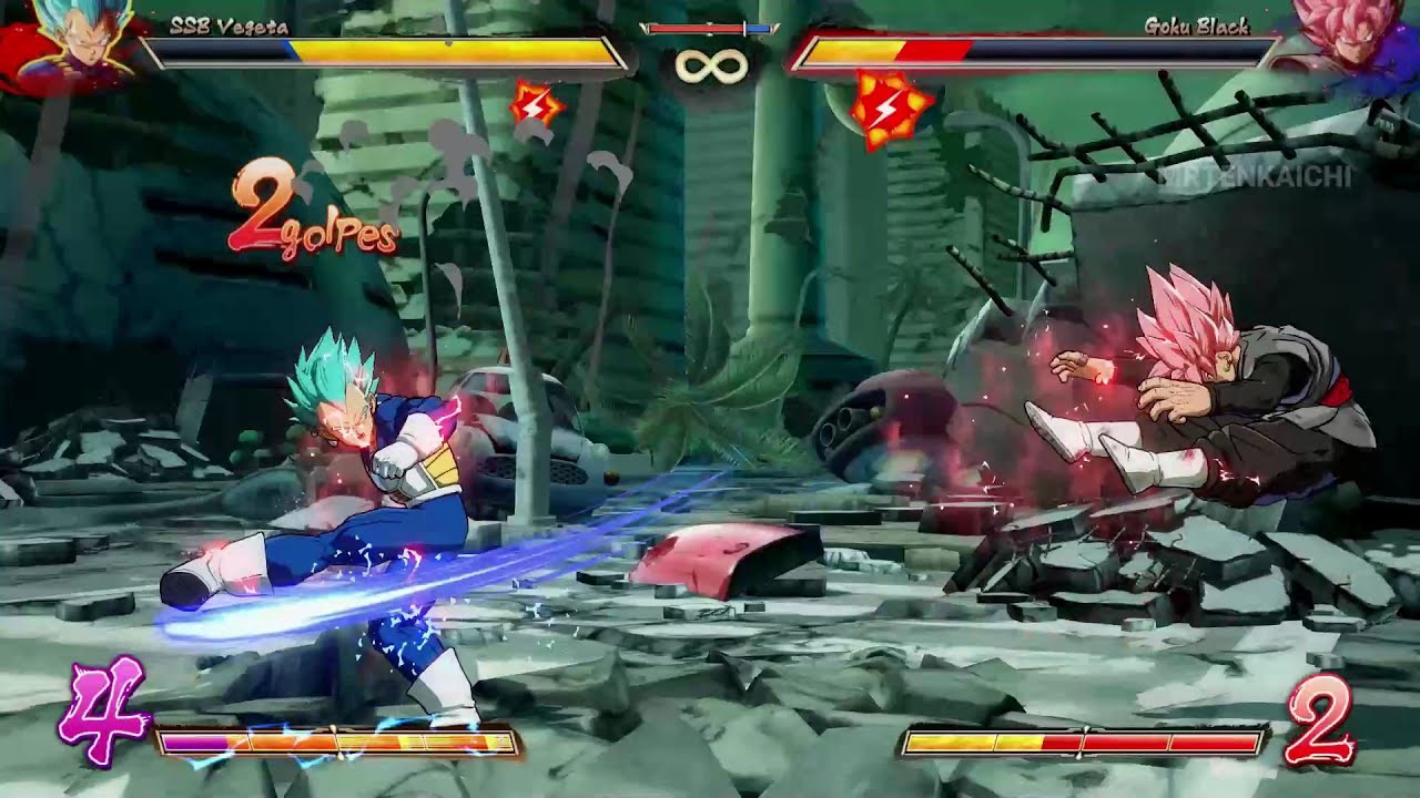 Dragon Ball Fighterz Vegeta vs Goku Black