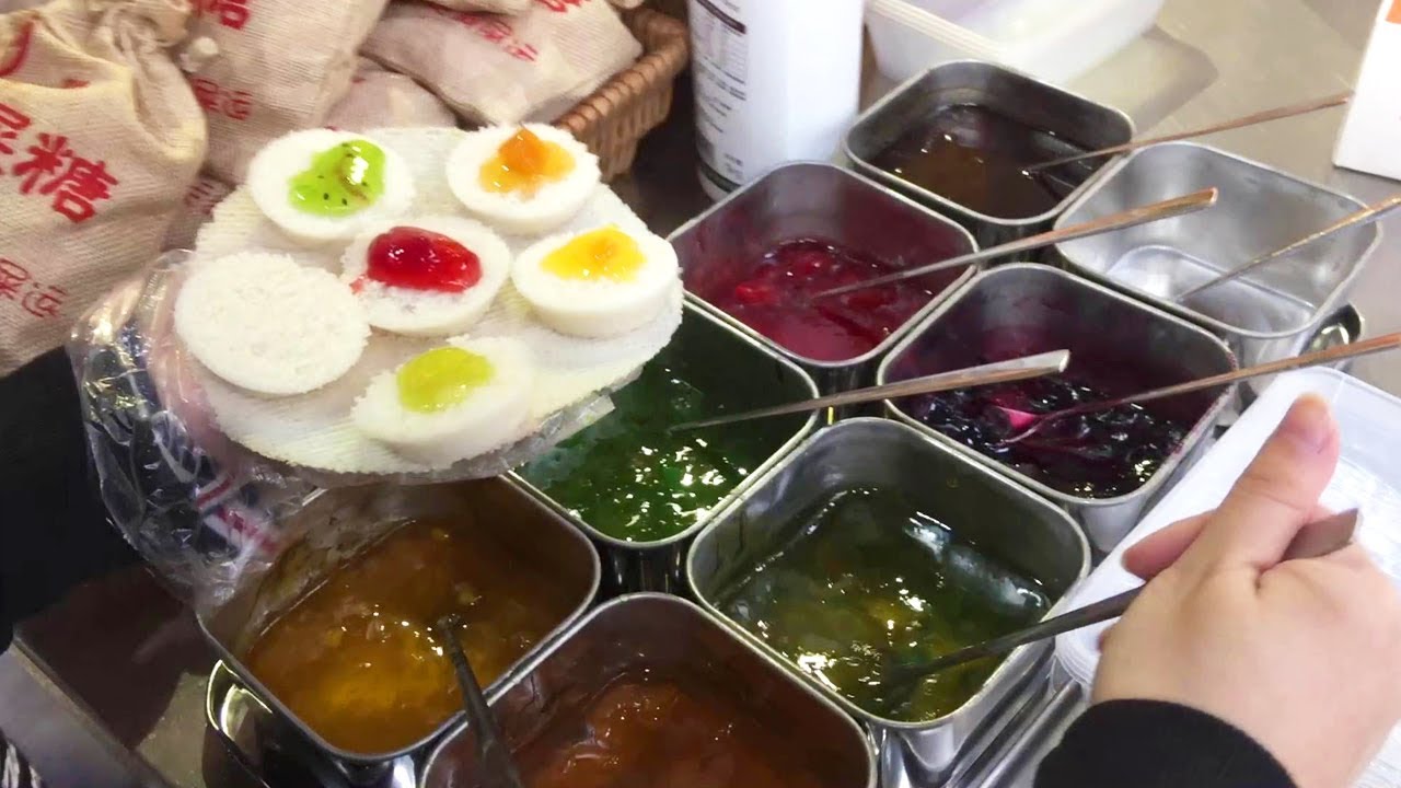 天津特色小吃熟梨糕，糯軟鮮香，10幾種醬自己抹，深受遊客歡迎！【饞貓探店】