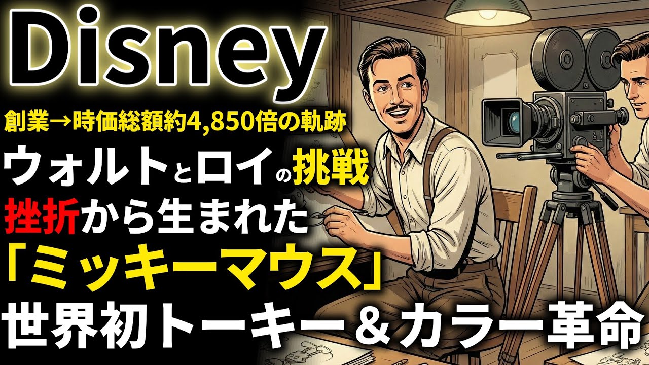 ゼロイチ：ディズニー創業期を西口一希が解説。倒産の危機とミッキーマウス誕生。映画界の常識を変えた「アニメーション革命」の10年とは