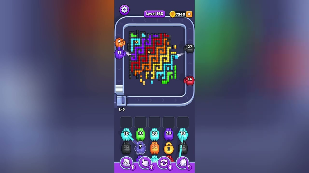 Pixel Flow Level 163 Solution Walkthrough 