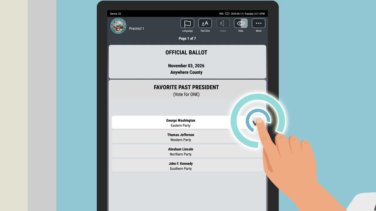 Voter How-To: Using Ballot Marking Devices with Ballot Boxes (English)