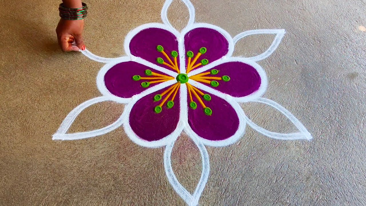 Beautiful rangoli azhagiya kolam ❤️❤️❤️❤️