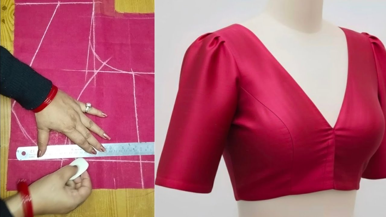 प्रिंसेस कट ब्लाउज कटिंग और स्टिचिंग/का सबसे बेस्ट तरीका/princess cut blouse cutting/fancy blouse 38