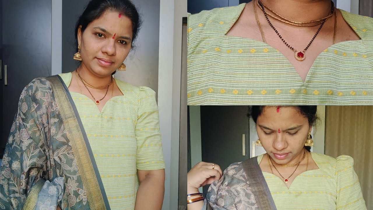 New trending High neck with sweet heart cutting and stiching