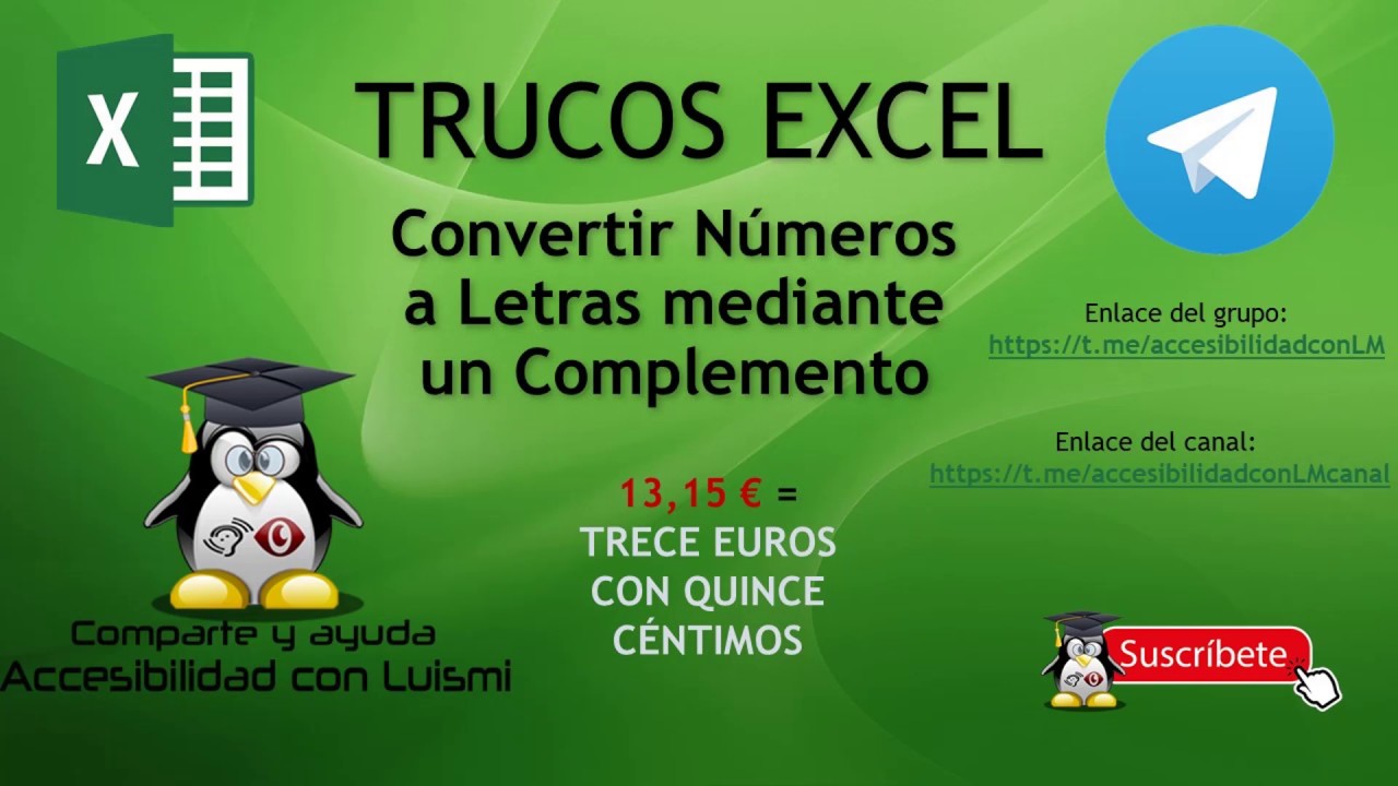 EXCEL CONVERTIR NUMEROS A LETRAS EN EUROS