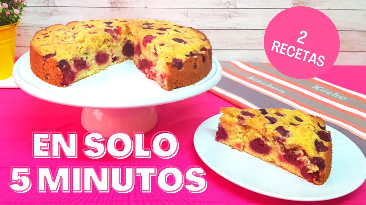 BIZCOCHO DE CEREZAS - Para Hacer en 5 Minutos 