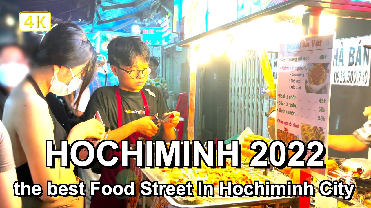 Vietnam Street Food in Ho Chi Minh City - Ho Thi Ky food street | travel Vietnam 【🇻🇳4K】