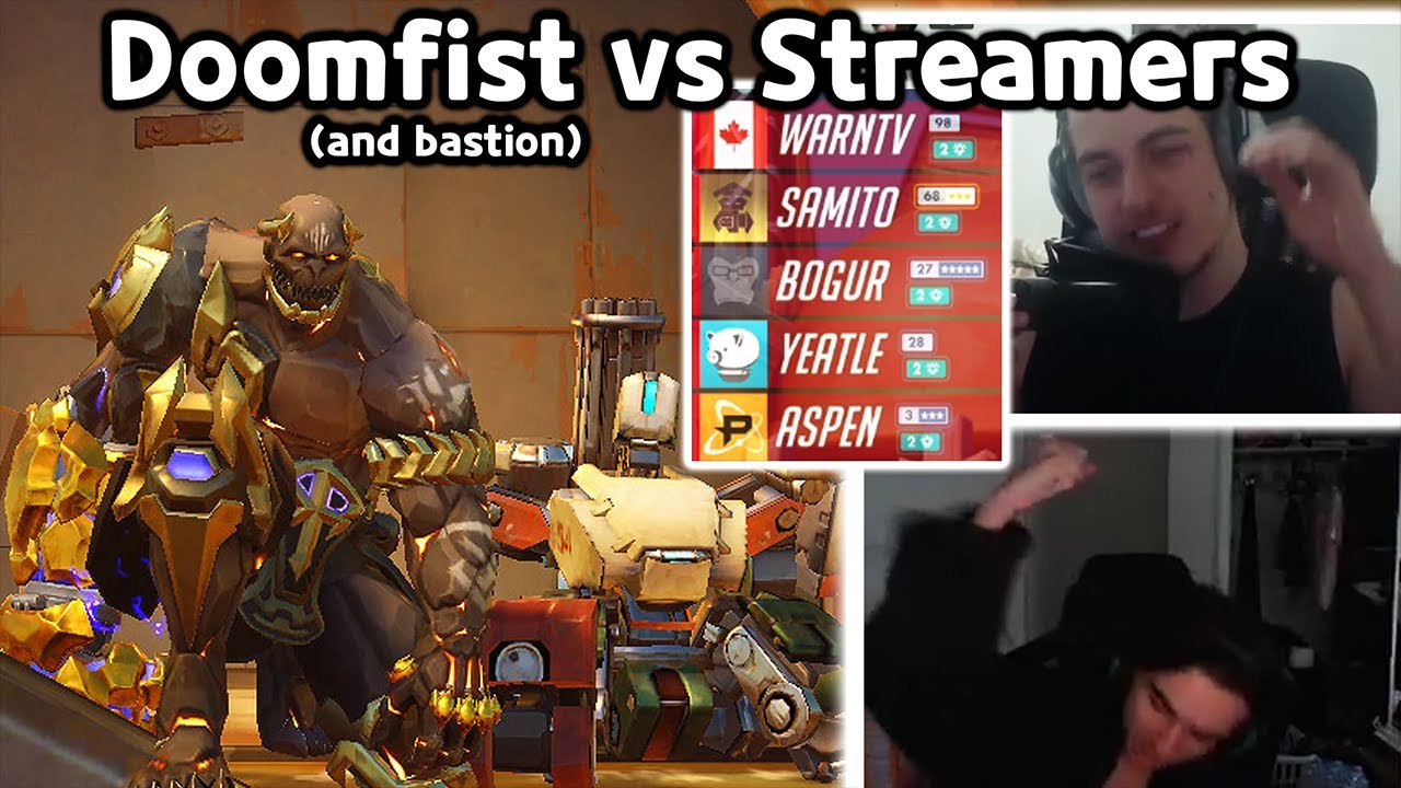 Destroying Streamers with Doomfist Bastion | Streamer Showdown Tournament