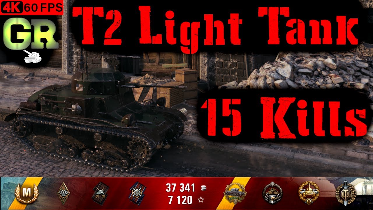World of Tanks T2 Light Tank Replay - 15 Kills 1.6K DMG(Patch 1.4.1)