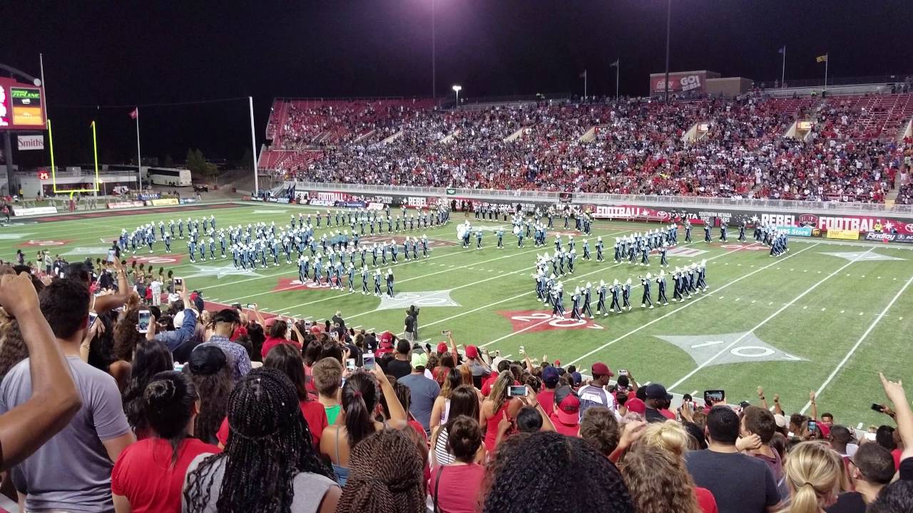 Jackson State University Marching Band performs at UNLV Vs JSU Football game