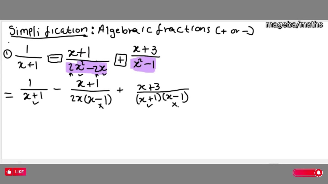How to Simplify Expressions through Denominator Factorization | Grade 10