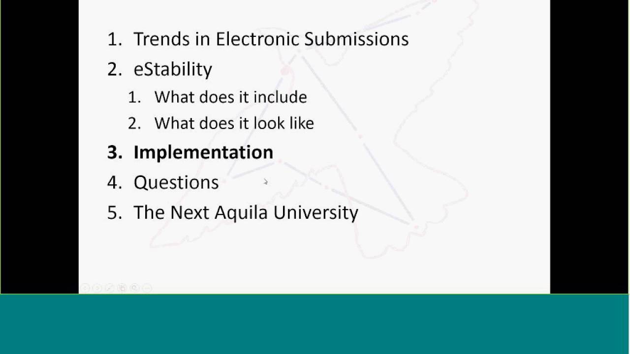Aquila University - Stability and the 21st Century eStability