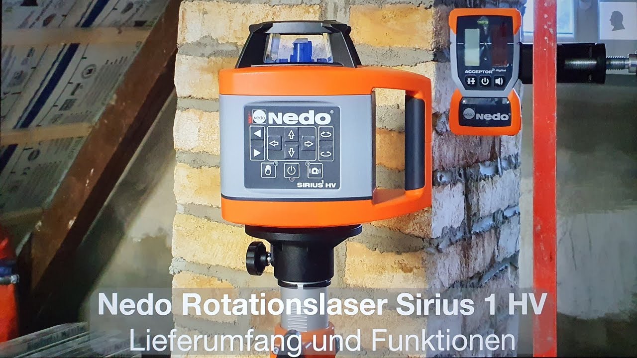 Nedo Baulaser Sirius 1 HV Anwendung und Lieferumfang Art Nr 471945-632