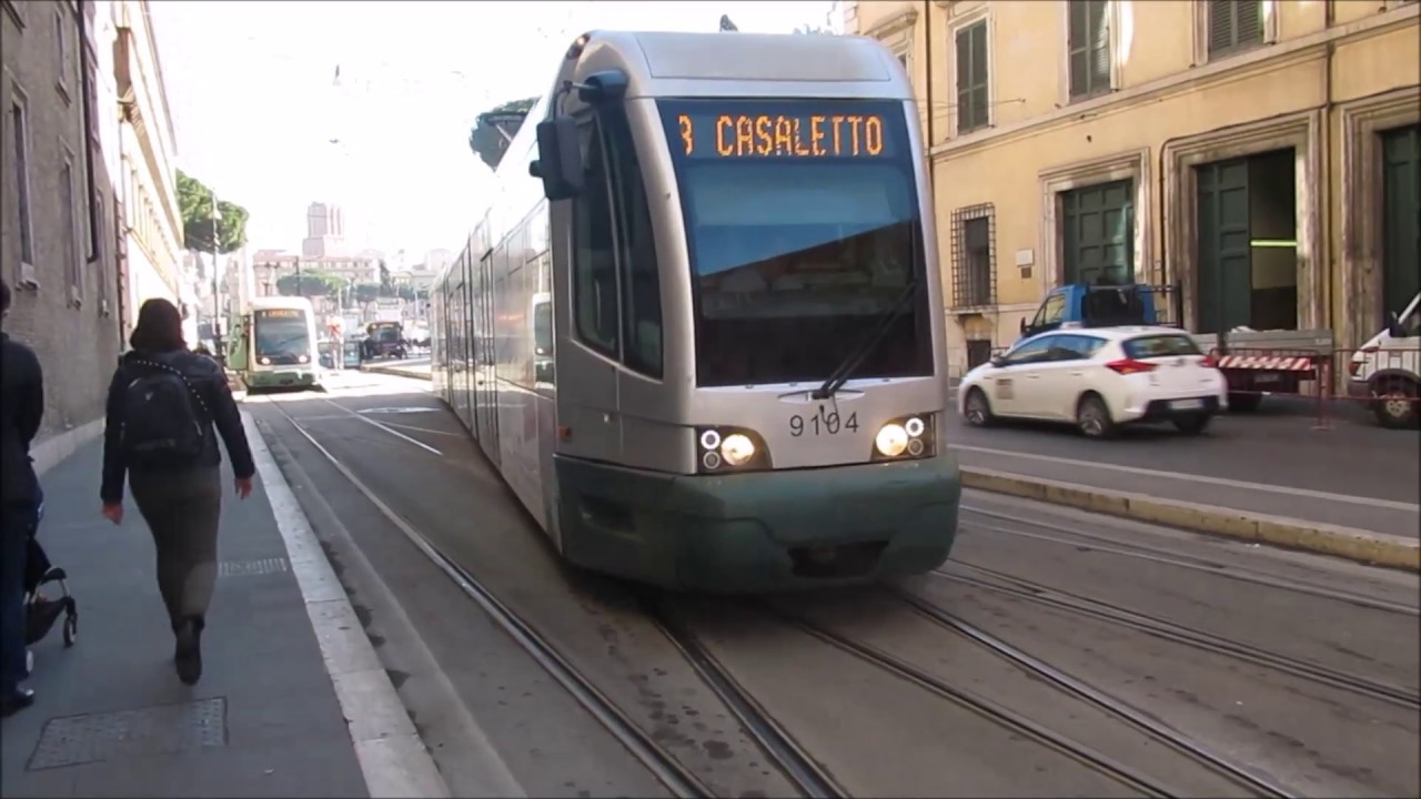 Trams in Rome - Italy - Strassenbahn - Villamos - Rete tranviaria Roma - ATAC - Tramway - רכבת קלה