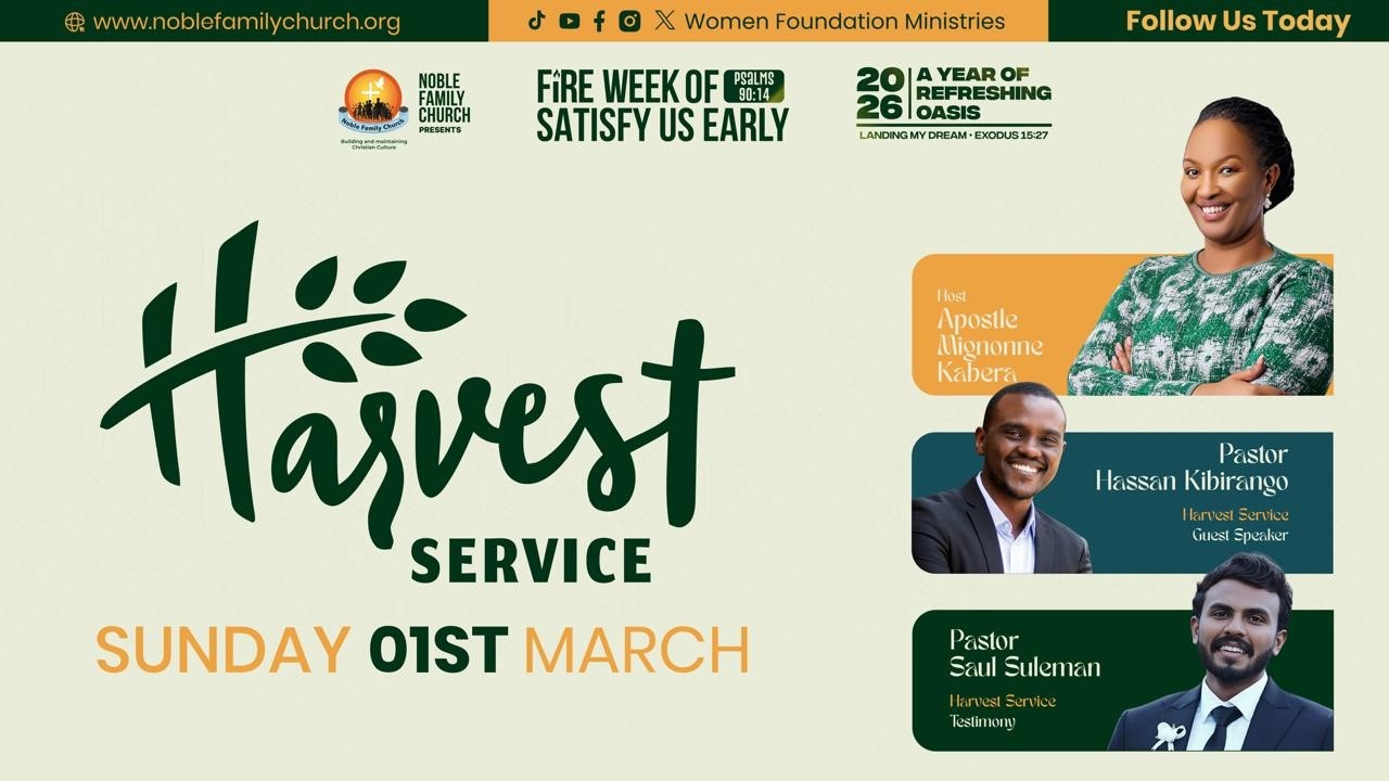 Harvest Service - A Year of Refreshing Oasis (Exodus 15:27 ) Host Apostle Mignonne Kabera