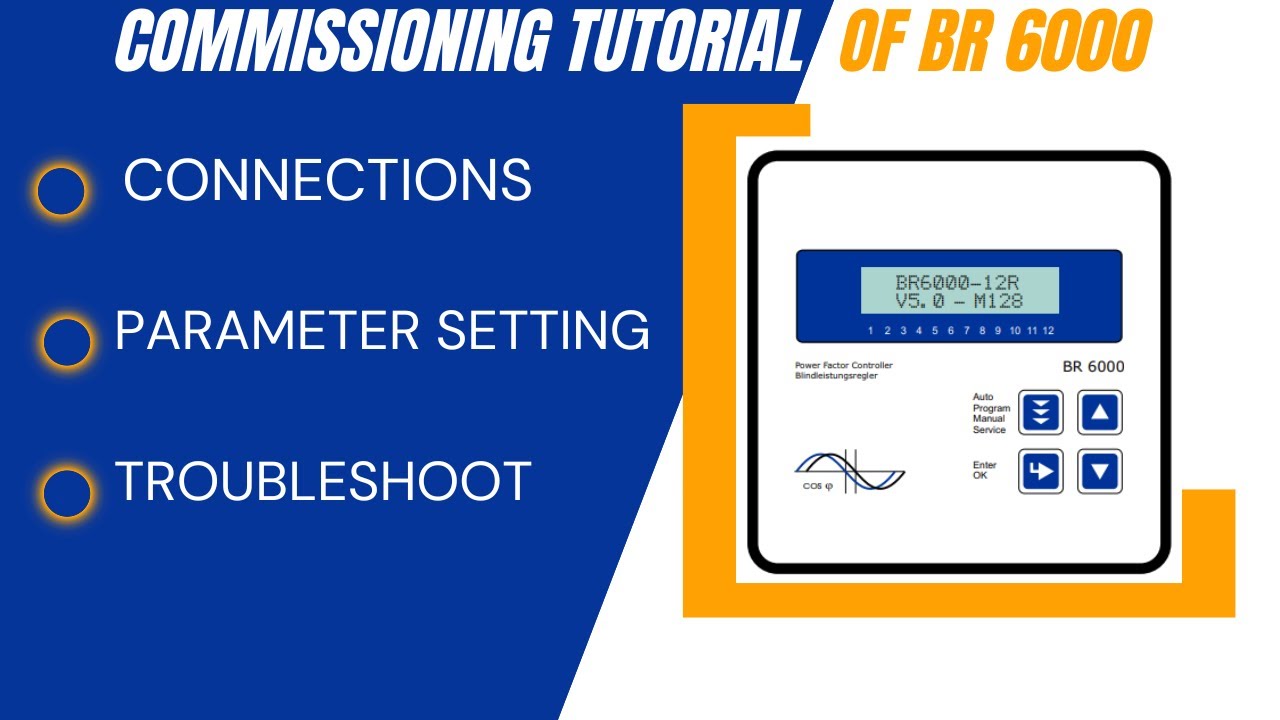 apcos apfc power factor correction relay(br6000) connections , programming and troubleshoot