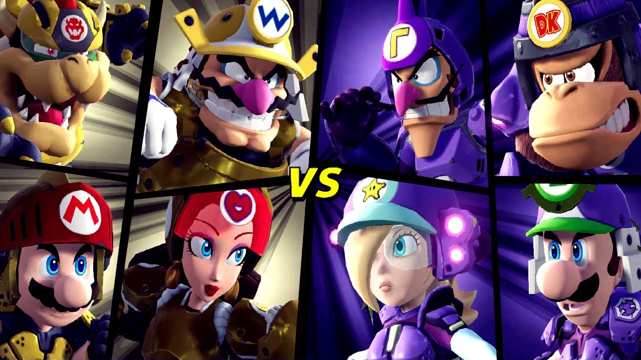 Mario Strikers: Battle League - Team Wario vs. Team Waluigi (Hard CPU)