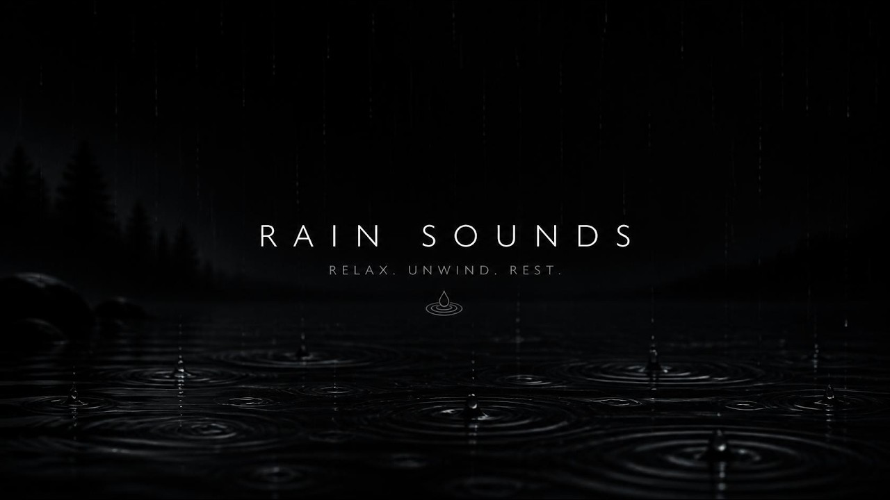 Rain Sounds {Black Screen}