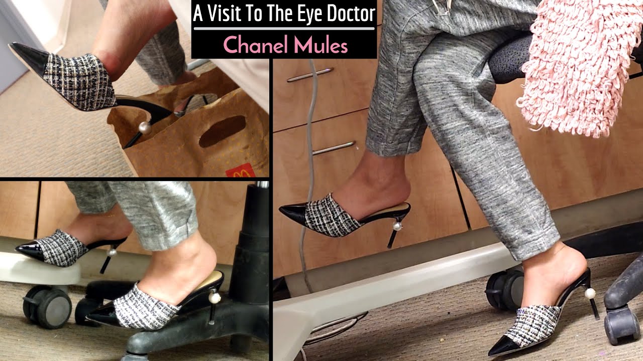 Shoeplay At Eye Doctor's Clinic - Chanel Mules | Comfortable Shoes For Walking