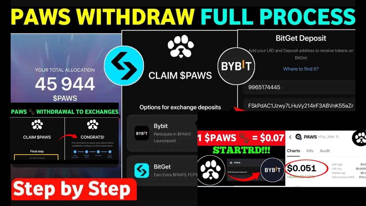 PAWS claim and withdrawal || Simple and well explained process to withdraw your tokens to CEXs