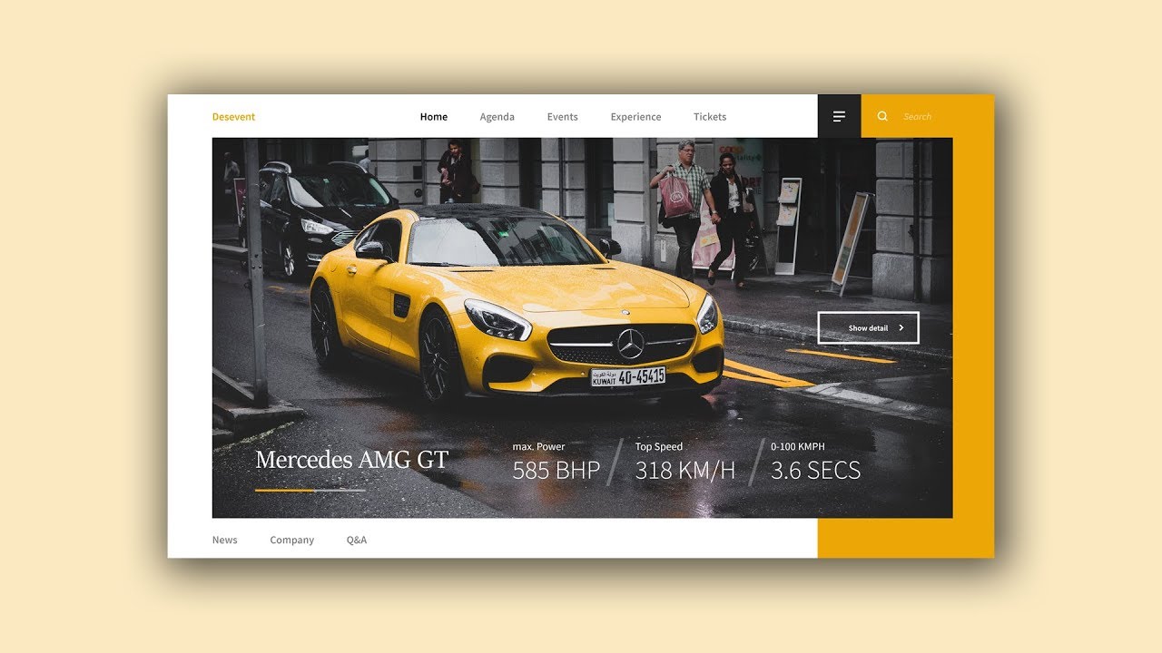 Web Design Speed Art #2 - Motorsport Site [Adobe XD]