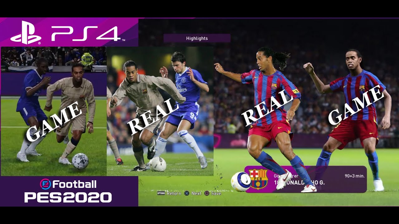 Ronaldinho pes 2020 ... play with legends in their real kits ! (PS4) pes 20