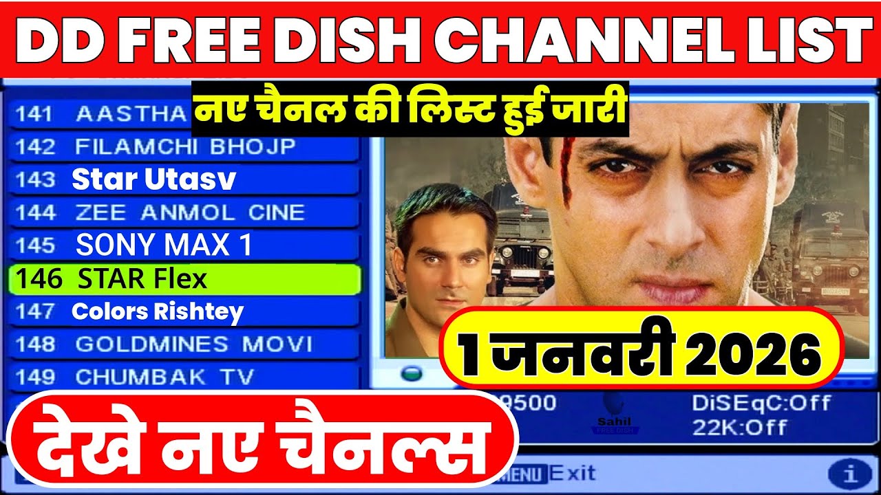 Dd Free Dish Mpeg2 Set Top Box Latest Update add New TV Channels 1 January 2026 DD Free Dish