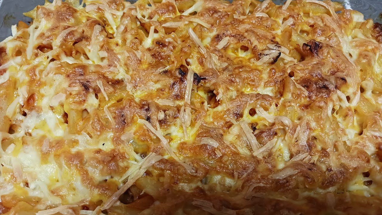 macarrones al curry con carne de kebab