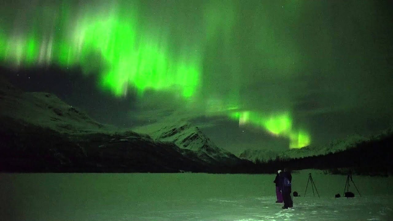 Northern Lights Troms&oslash; at Lakselvbukt 14  January 2016