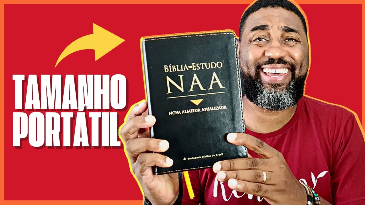 👑BÍBLIA DE ESTUDO NAA PORTÁTIL - CAPA PRETA LUXO | Flávio Sacramento