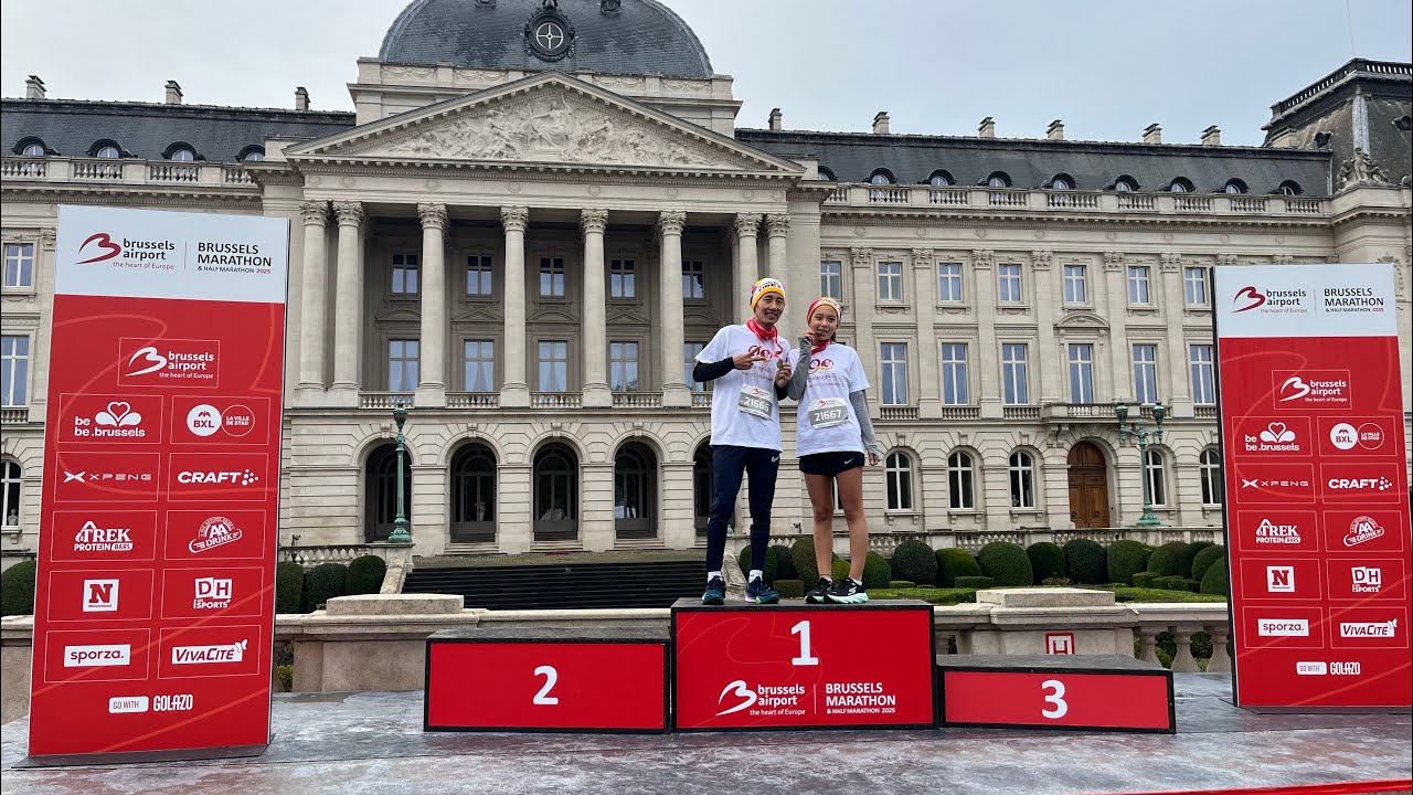 Brussel Airport 7km Marathon     Feel so proud my little girl Tso first participated with her pala👍🏻