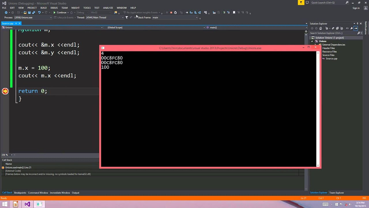 C++ Unions