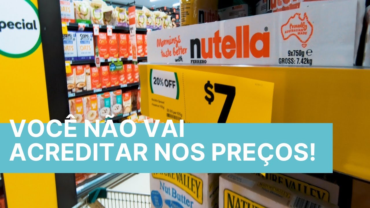 PREÇOS NO SUPERMERCADO DA AUSTRÁLIA 2020