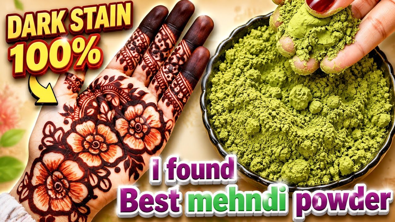 Esha Naturals BAQ Henna Powder | Eid Special🌙Secret For Dark Stain Mehndi paste | How to make Mehndi