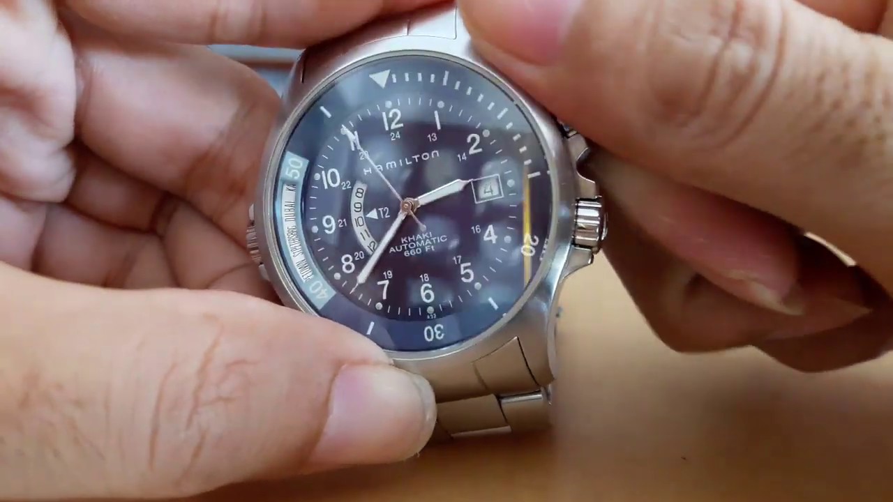 Hamilton Khaki Navy GMT H776551 Blue Dial.