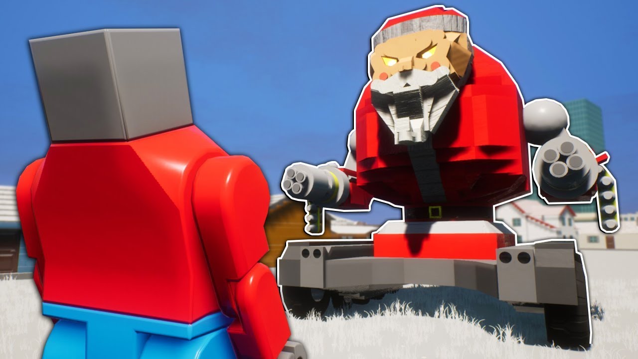 Lego Santa Tank Survival! - Brick Rigs Multiplayer Funny Moments