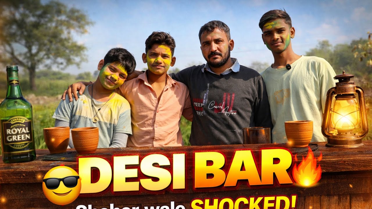 Gaon Ka Stylish Bar 🥃🔥 | Desi Swag Level 100 | Royal Theka Vibes