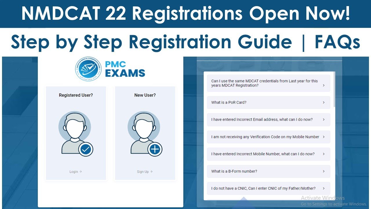 How to Register for PMC MDCAT 2022? |  A Step By Step Guide #mdcat #pmc #apply