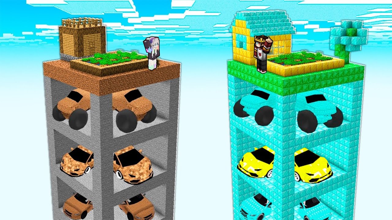 Minecraft'ta FAKİR ARAÇ GARAJI vs MİLYONER ARAÇ GARAJI 😱 - Minecraft