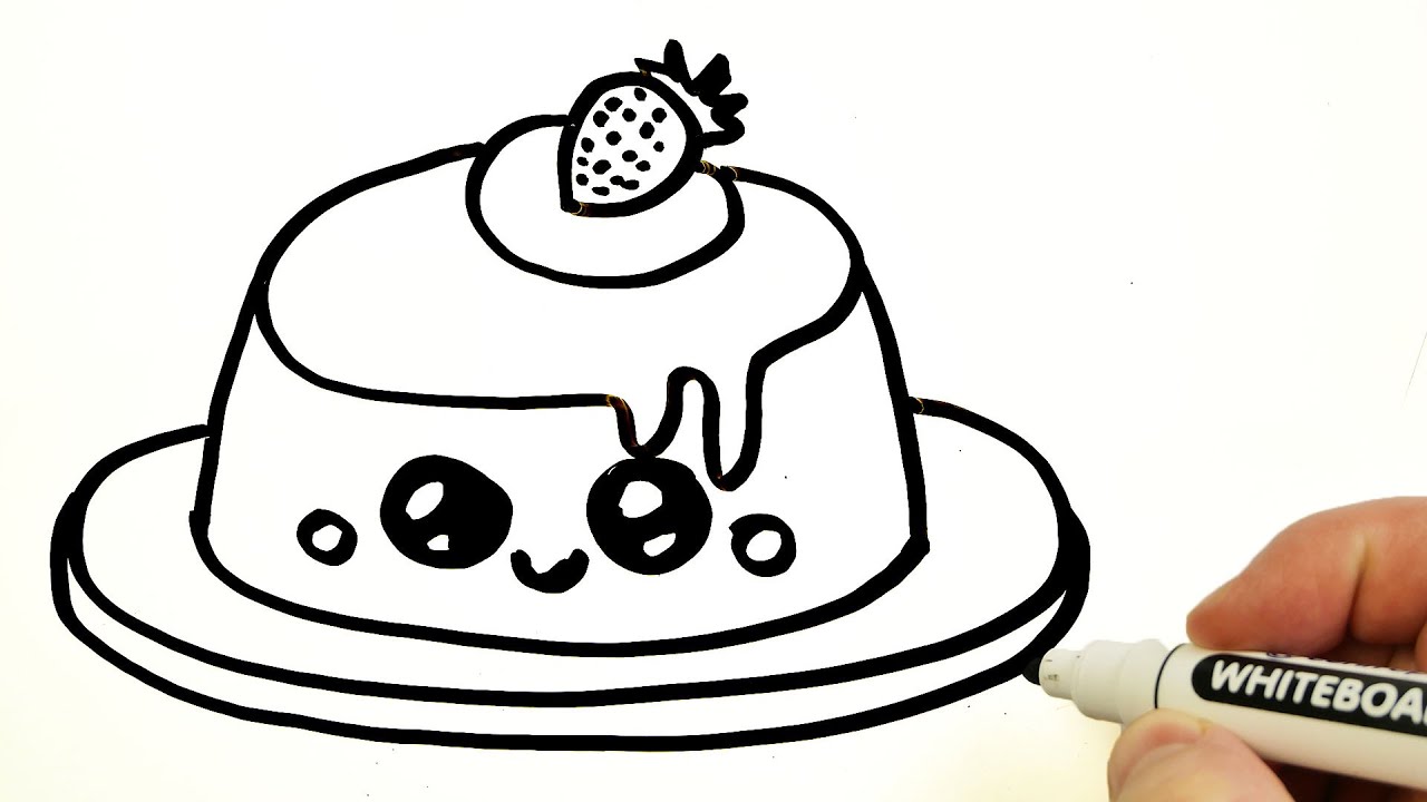 How to Draw a Cute Strawberry Cake 🍰 Drawing on a Whiteboard