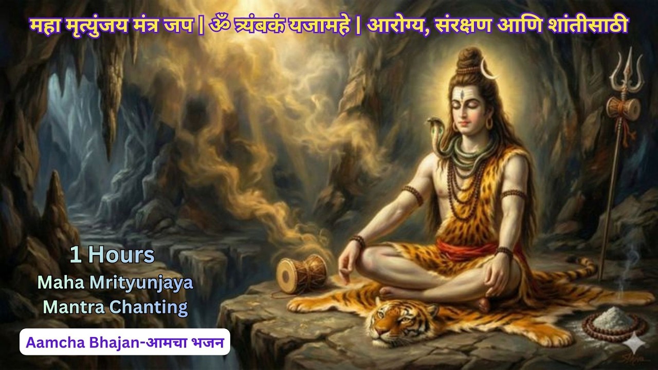 Maha Mrityunjaya Mantra,  महा मृत्युंजय मंत्र, आरोग्य, संरक्षण आणि शांतीसाठी,108 वेळा - 1 तास