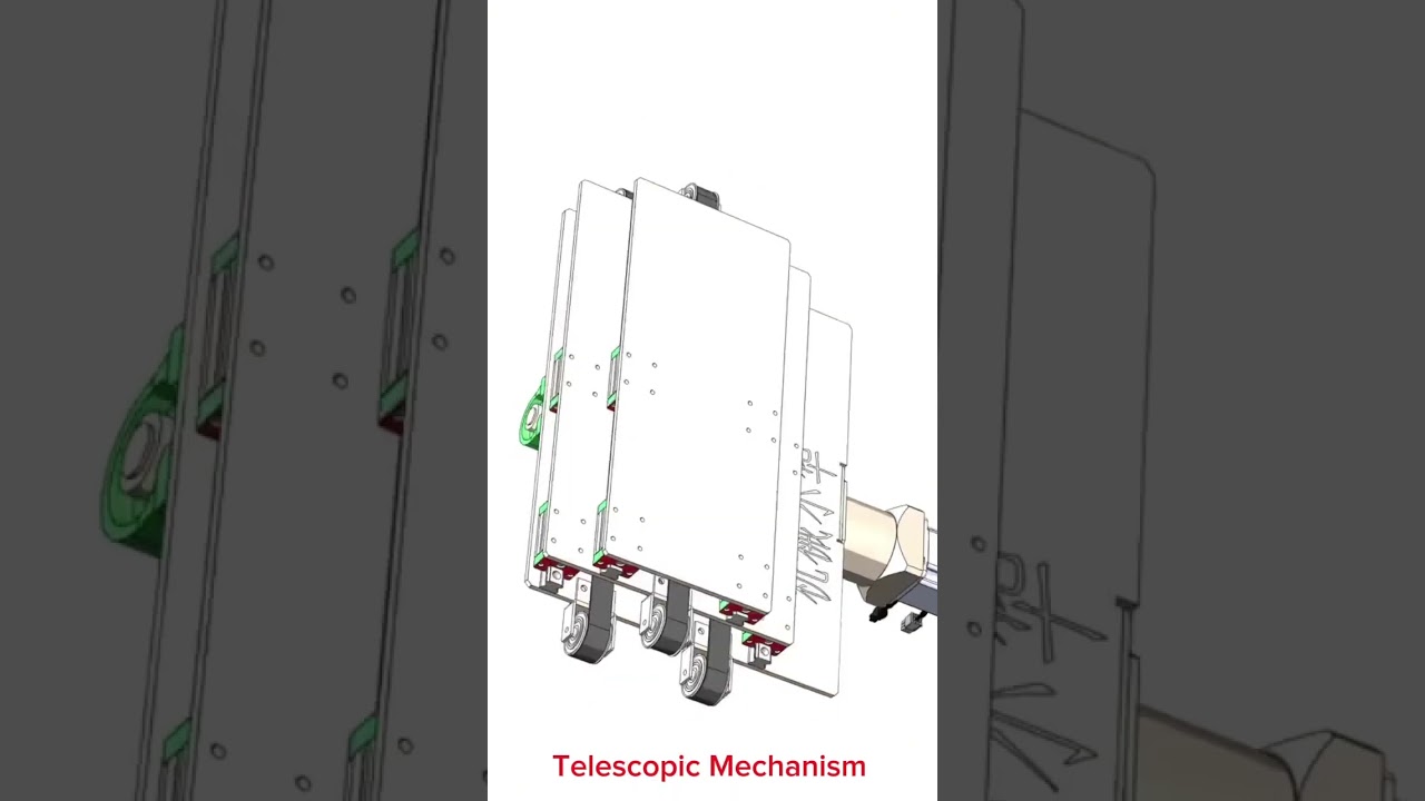 Telescopic Mechanism #design #solidwork #machine #cad