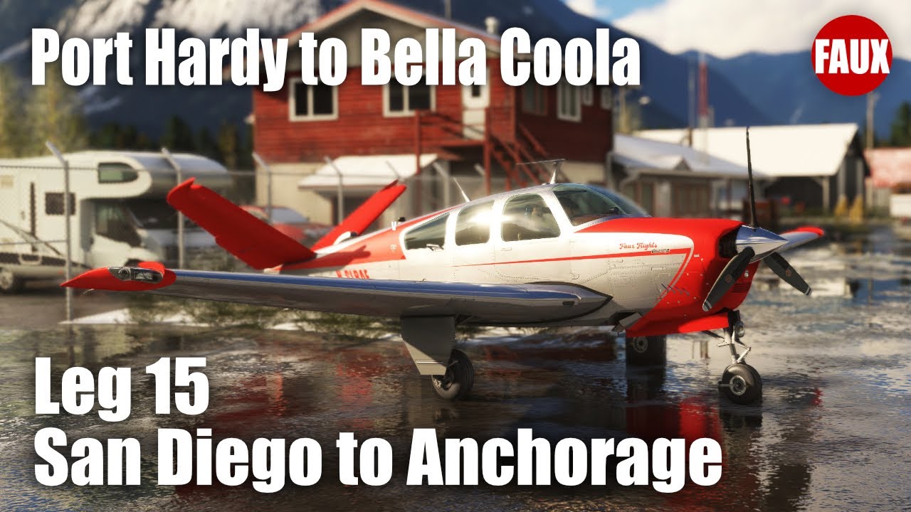 San Diego - Anchorage Leg 15 | CYZT - CYBD| VFR | Bonanza V35 | Pilot2ATC | Brunner Yoke/Ped | VR