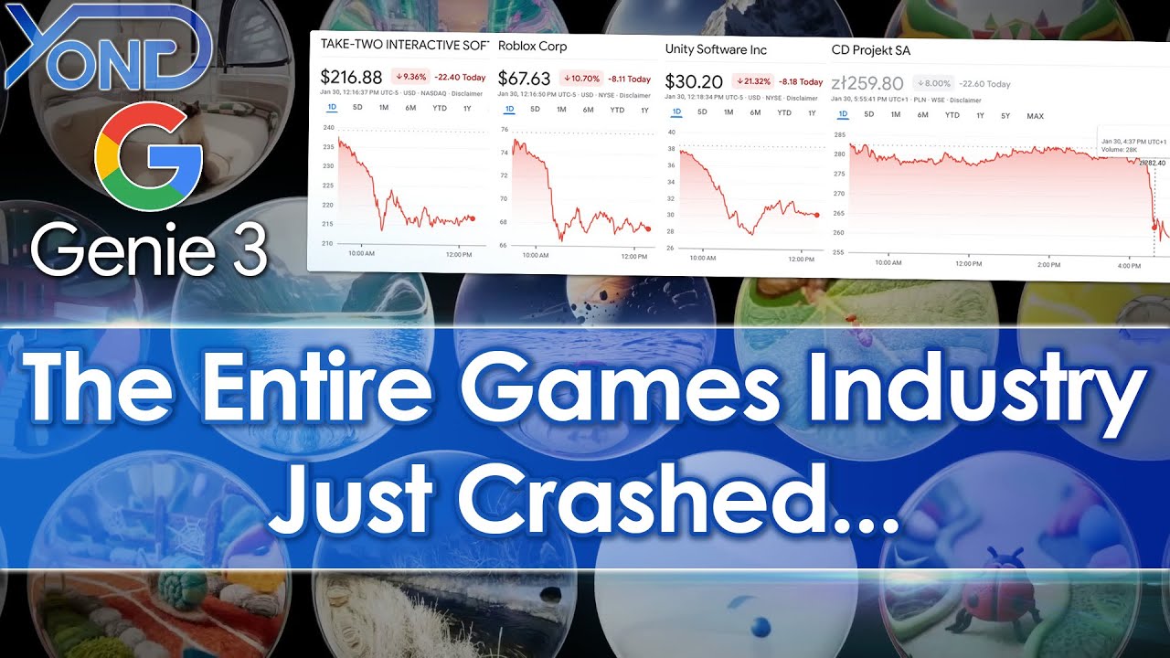 Games Industry Stocks Crash As Investors Panic Over Google's Genie 3 World Model AI...
