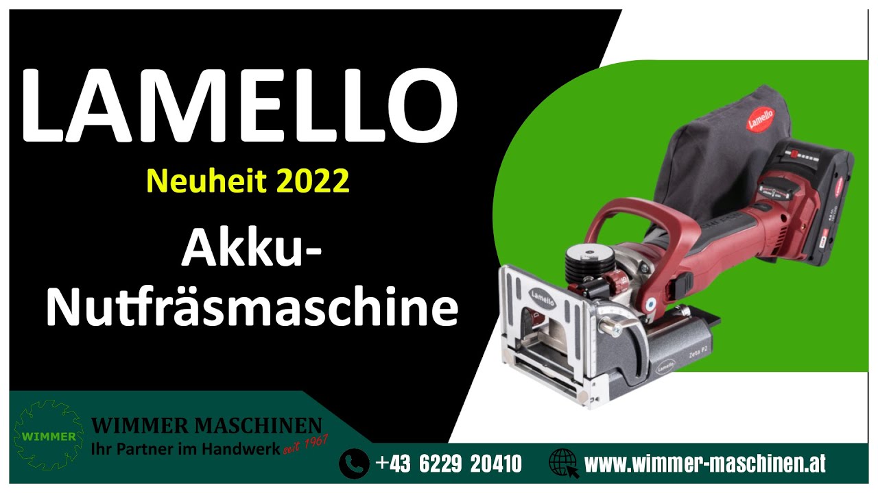 Lamello Neuheit - Akku Nutfräsmaschinen - Wimmer Maschinen